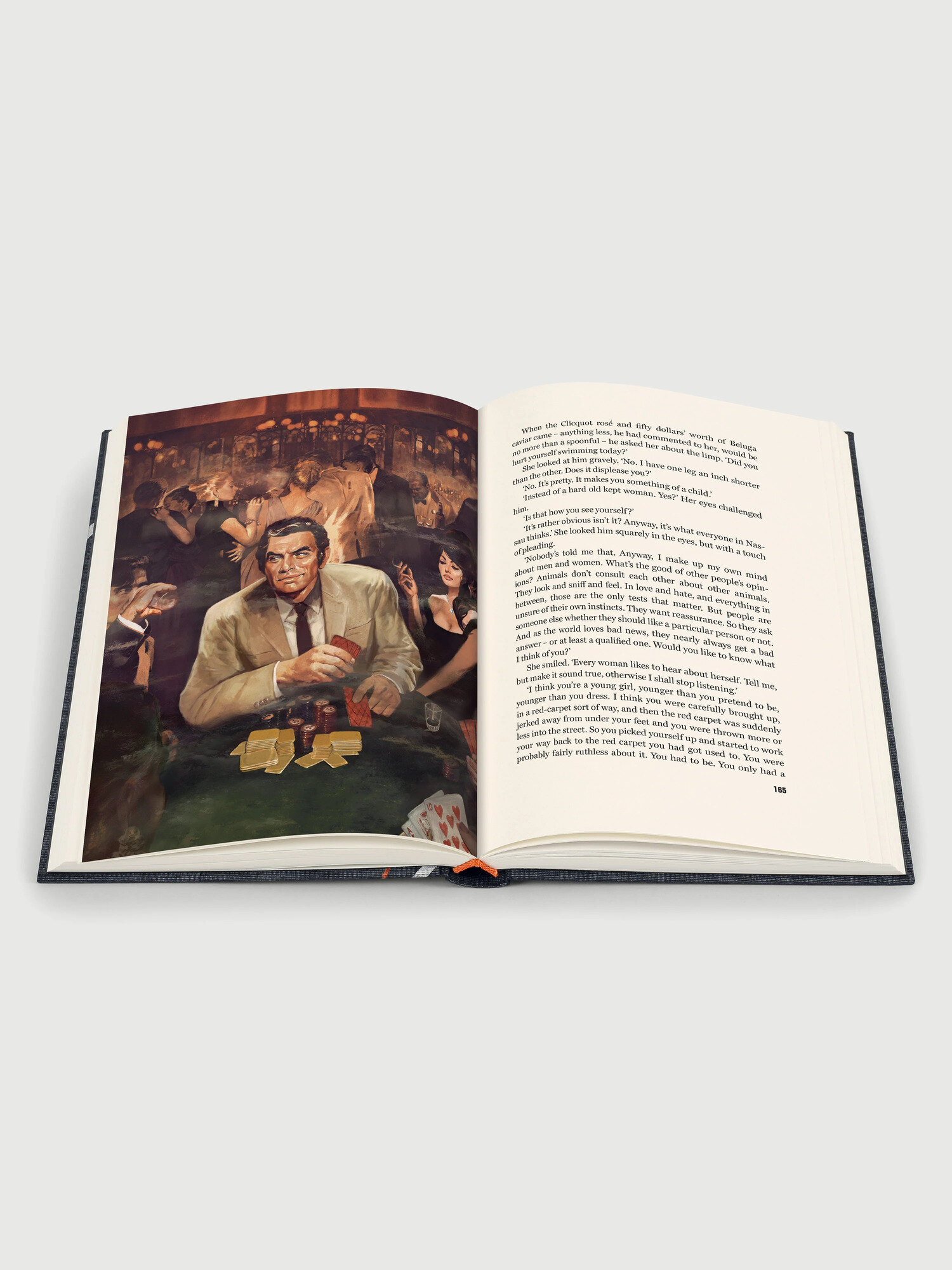 Cloth binding and slipcase corner of the Folio Society Thunderball