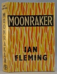 Cloth boards and corner of the Moonraker first edition