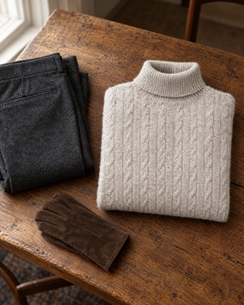N.Peal Cable Roll Neck Sweater Fumo Grey (Spectre)