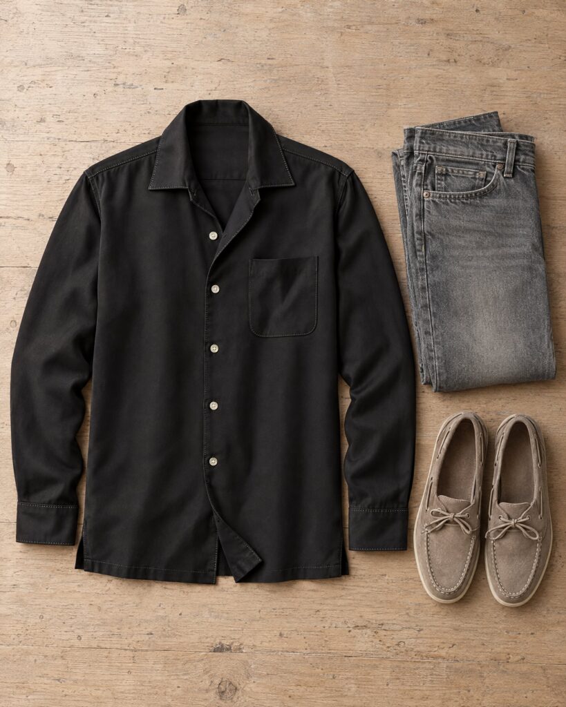 Tommy Bahama Catalina Twill Long-Sleeve Silk Shirt (No Time To Die)
